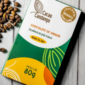 Chocolate Cacau Candango Branco com café