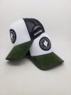 Boné Truck Estilo Sertão Trucker Aba Curva Branco com Verde