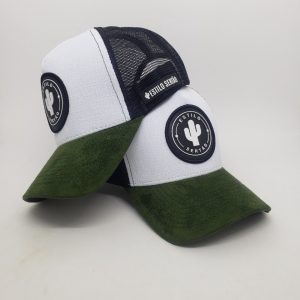 Boné Truck Estilo Sertão Trucker Aba Curva Branco com Verde