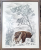 Quadro com moldura Tamandúa – Tamanho 47×27 cm bordado à mão